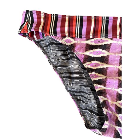 Athleta Ariel Tiki Tankini 2 Piece Swim Size M-L Tall Swimwear‎ Racerback Tribal - Picture 8 of 10